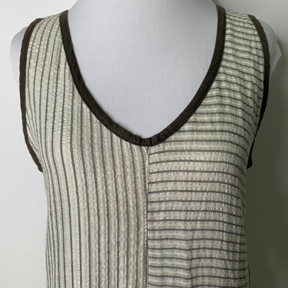 Ace & Jig Women's V Neck Sleeveless Cream Metallic Mini Dress Size Small - Picture 2 of 9